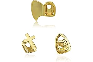 Bling Your Style: Open Face Gold Tooth Cap - Embrace the Hip-Hop Swag