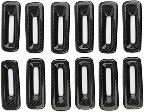 Miniatura 5 de Estilo de fibra de carbono Interior reposacabezas laterales decoración cubierta Trim para Rivian R1T R1S