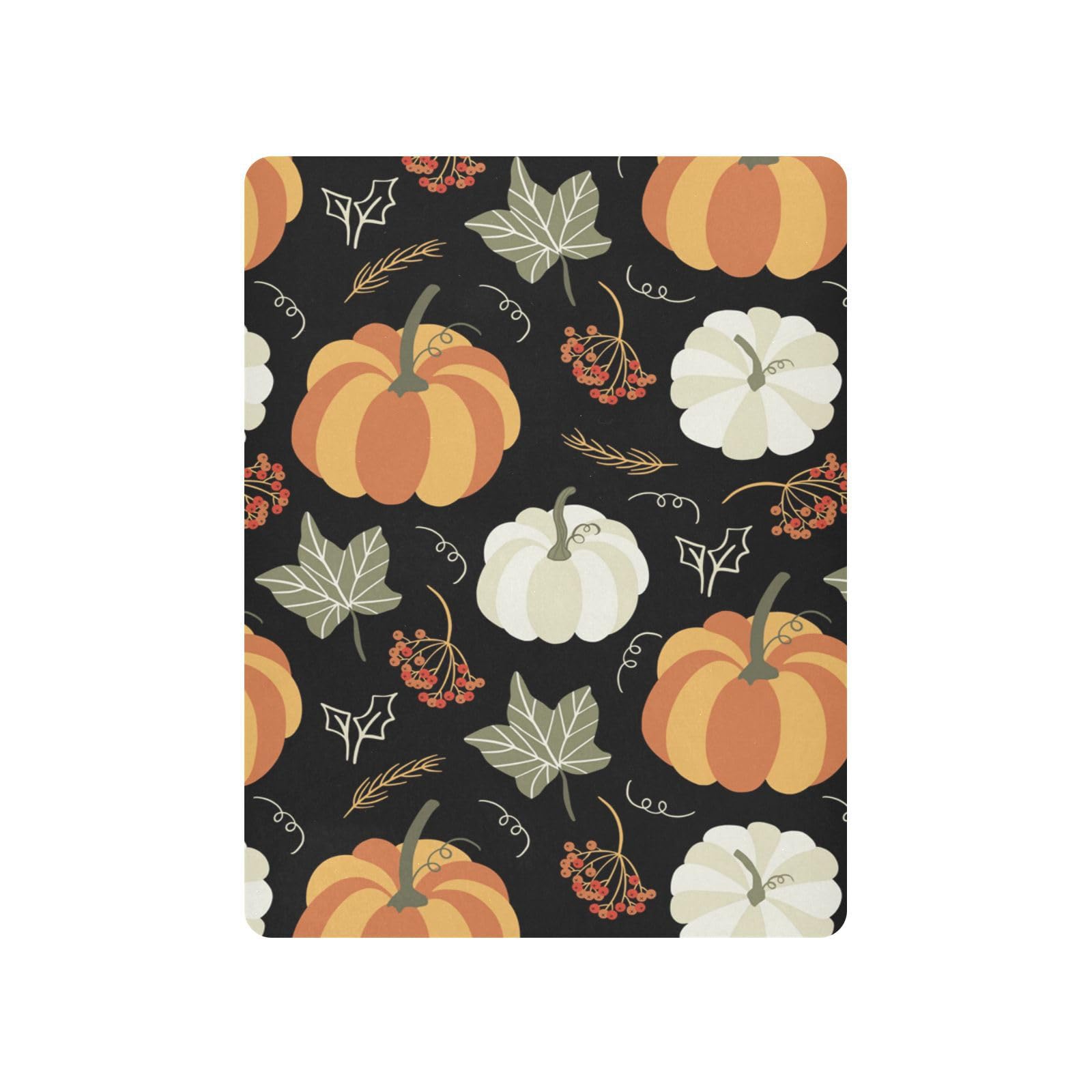 Moudou Autumn Harvest Pumpkin Playard Sheet for Boy Girls, Soft Breathable Fitted Toddler Sheet for Standard Playard Bed Mattress, 39 x 27 x 5 Inch