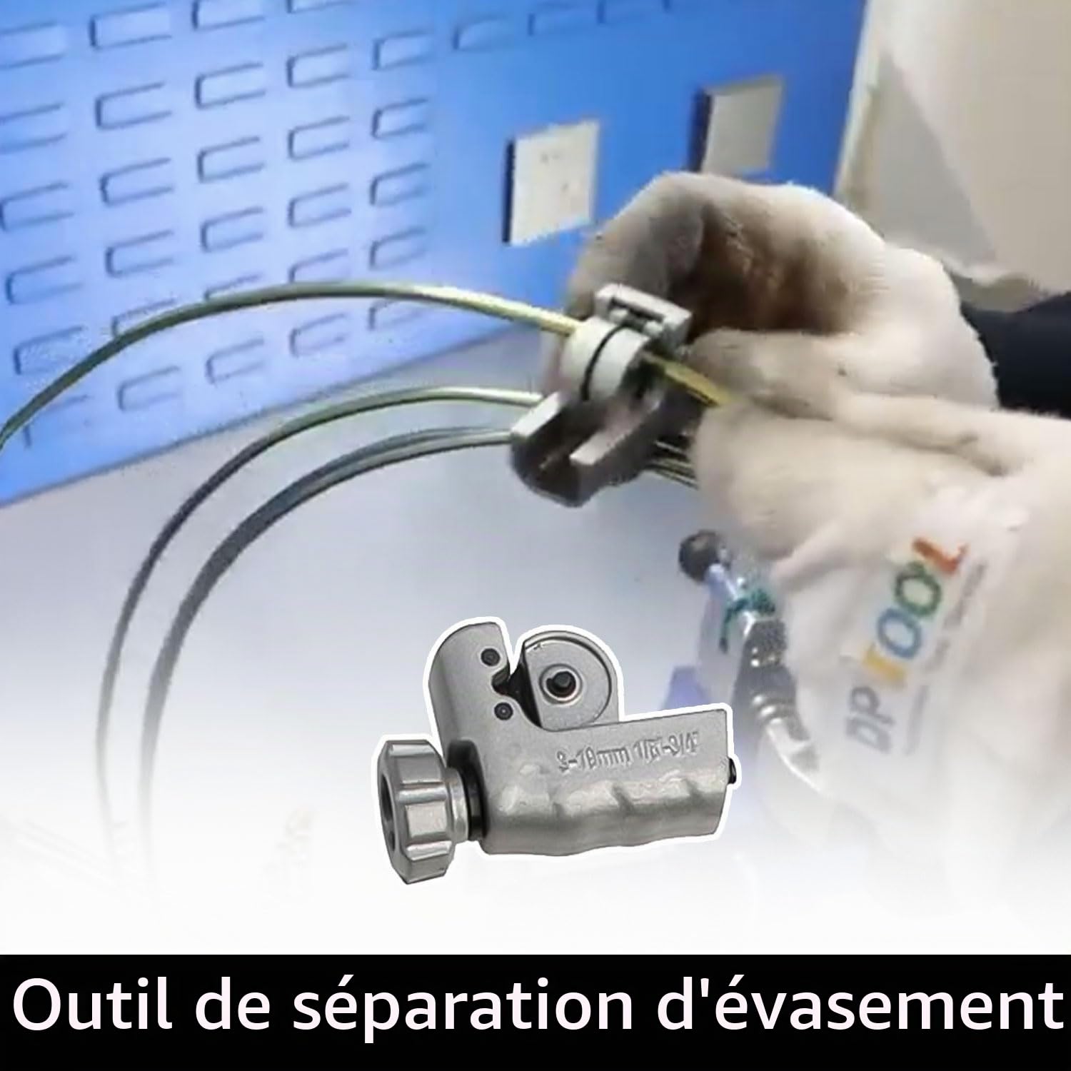 DPTOOL Kit d'outils d'évasement de Conduite de Frein, évasements Simples, Doubles et à Bulles à 45 degrés, Outil d'évasement de Tubes pour Tubes de 3/16", 1/4", 5/16", 3/8" et 4,75 mm