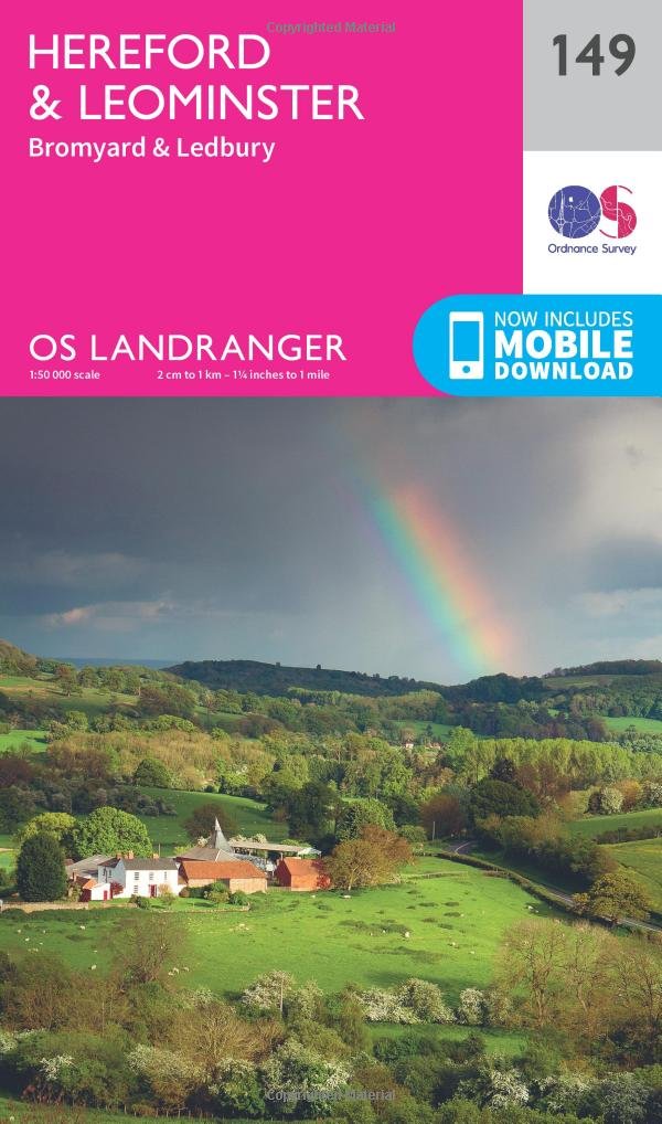 Hereford & Leominster Map | Bromyard & Ledbury | Ordnance Survey | OS Landranger Map 149 | England | Walks | Cycling | Days Out | Maps | Adventure Map – Folded Map, 24 Feb. 2016