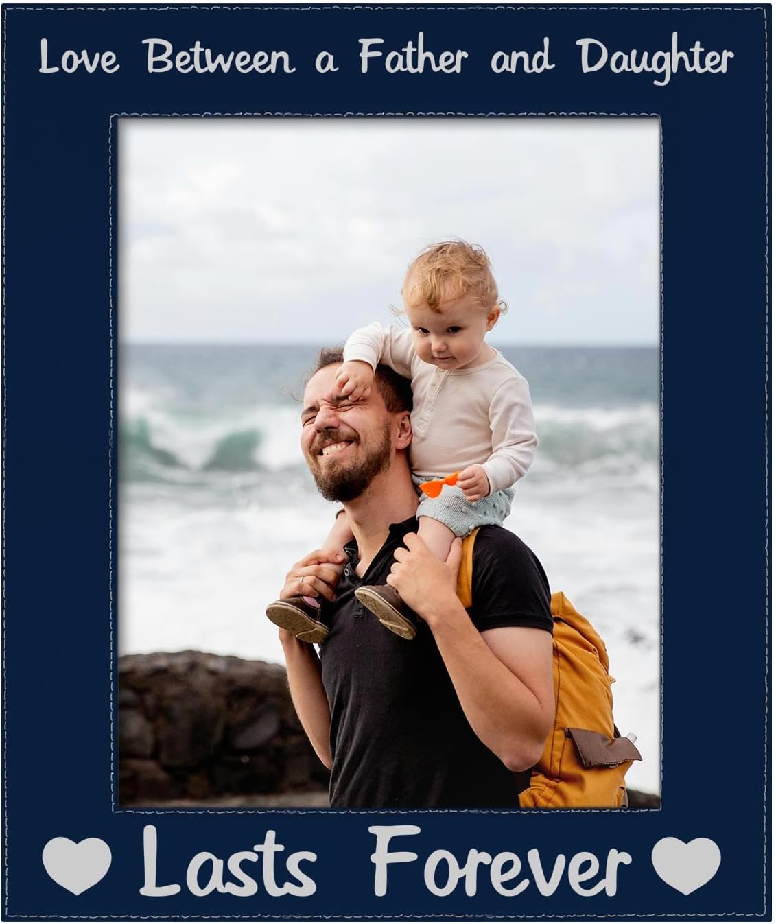 ThisWear Sentimental Photo Frame Love Between A Father And Daughter Lasts Forever 8x10 Leatherette Photo Frame Black