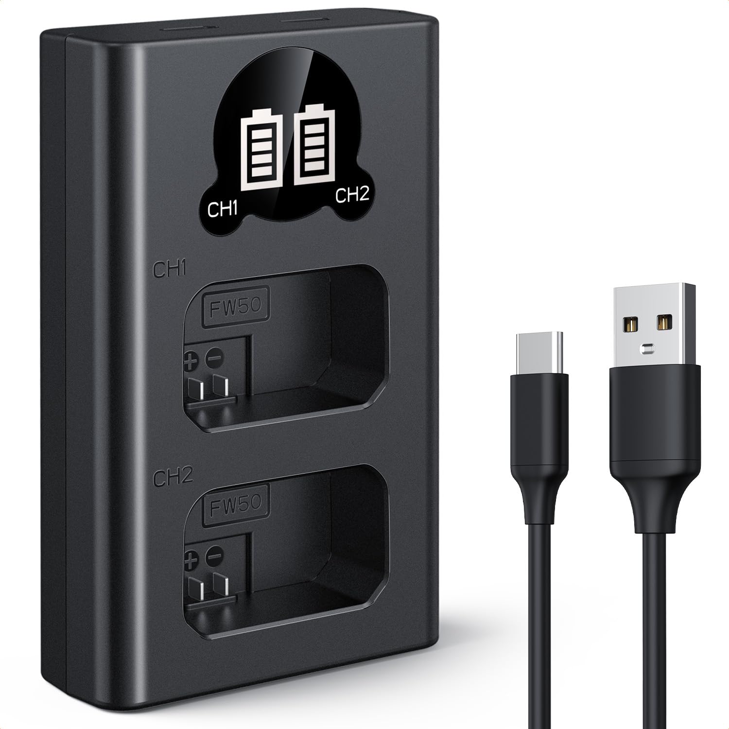 バッテリー/充電器 NP-FW50 Amazon | K&F CONCEPT NP-FW50 カメラバッテリー 充電器 Sony対応 ZV