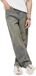 urbano fashion Men's Loose Baggy Fit Heavy Washed Jeans Non-Stretchable-picture-43