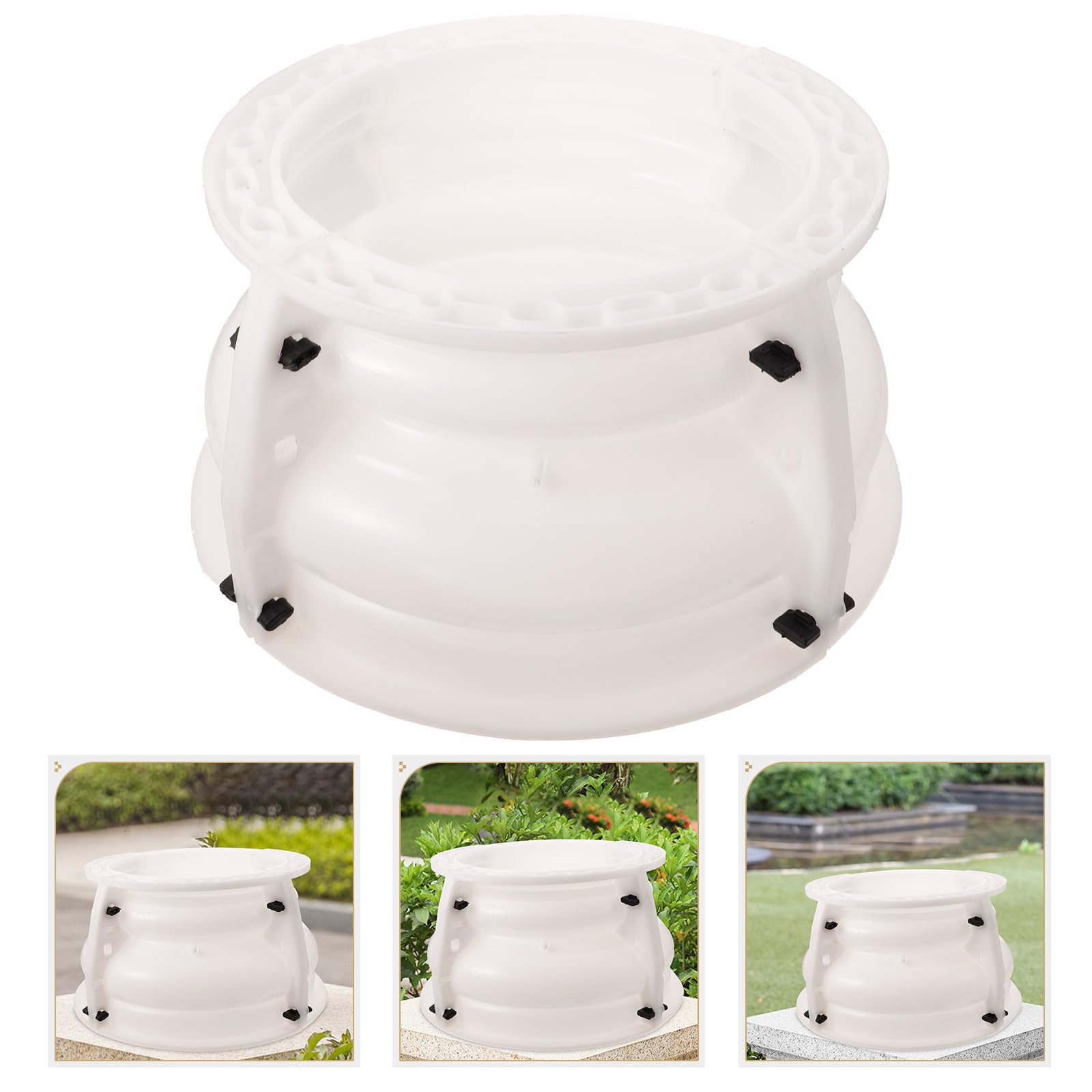 Stampo per Capitello Colonna Romana in Plastico Beige Riutilizzabile | Effetto Decorativo, Uso Ripetuto, Fornitura Fai da Te per Formatura, Accessorio per Getto Cemento