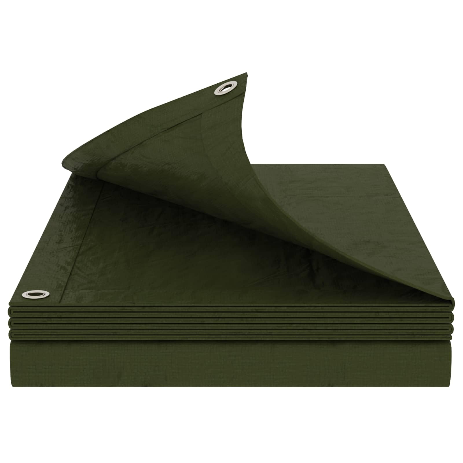vidaXL Lona con Ojales Verde 8 x 8 m 260 gsm PE