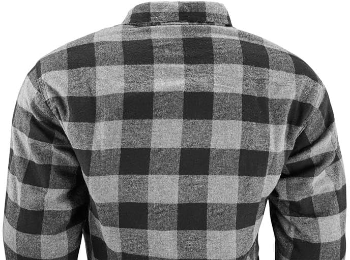 Armored Motorcycle Shirt for Men Motorcycle Flannel / Twill Fabric Jacket Reinforced with Aramid Fiber, Armor Riding Shirt - Image 4