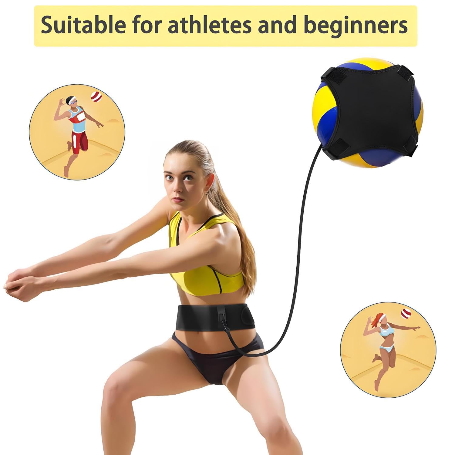 Kit Di Attrezzature L'Allenamento Pallavolo, Pallavolos Spike Trainer, Cintura Per Allenamento Pallavolo, Attrezzatura Da Allenamento Aid Pallavolos, Con Pallamano, Per Principianti