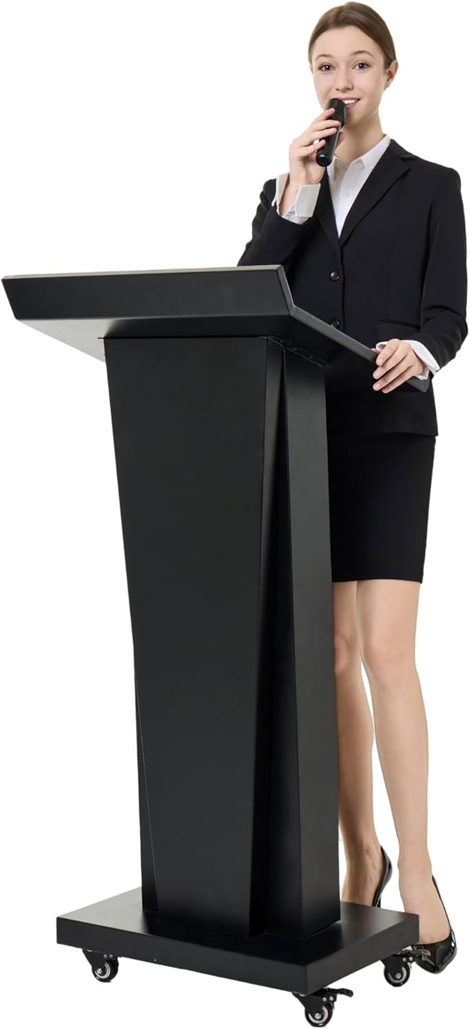 Nova Locking Podium – Portable Lectern with Secure Storage Cabinet