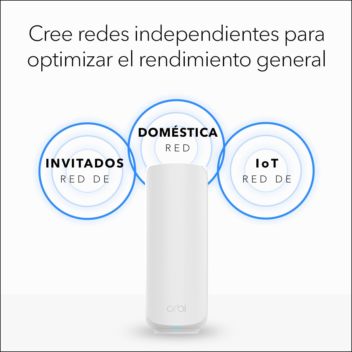 NETGEAR Orbi 370 | Sistema Mesh WiFi 7 | RBE373 | Router WiFi 7 y 2 satélites | hasta 3,6 Gbits/s | Alcance 360 m² | Soporta 70 Dispositivos | Puerto Internet 2.5GB | Dualbanda BE3600 | Blanco