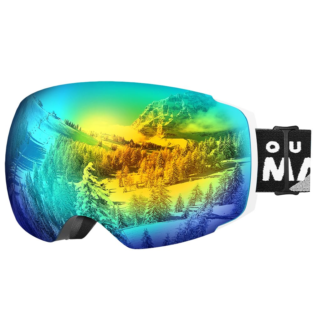 OutdoorMaster Ski Goggles PRO, OTG Snow Goggles with Interchangeable Lens