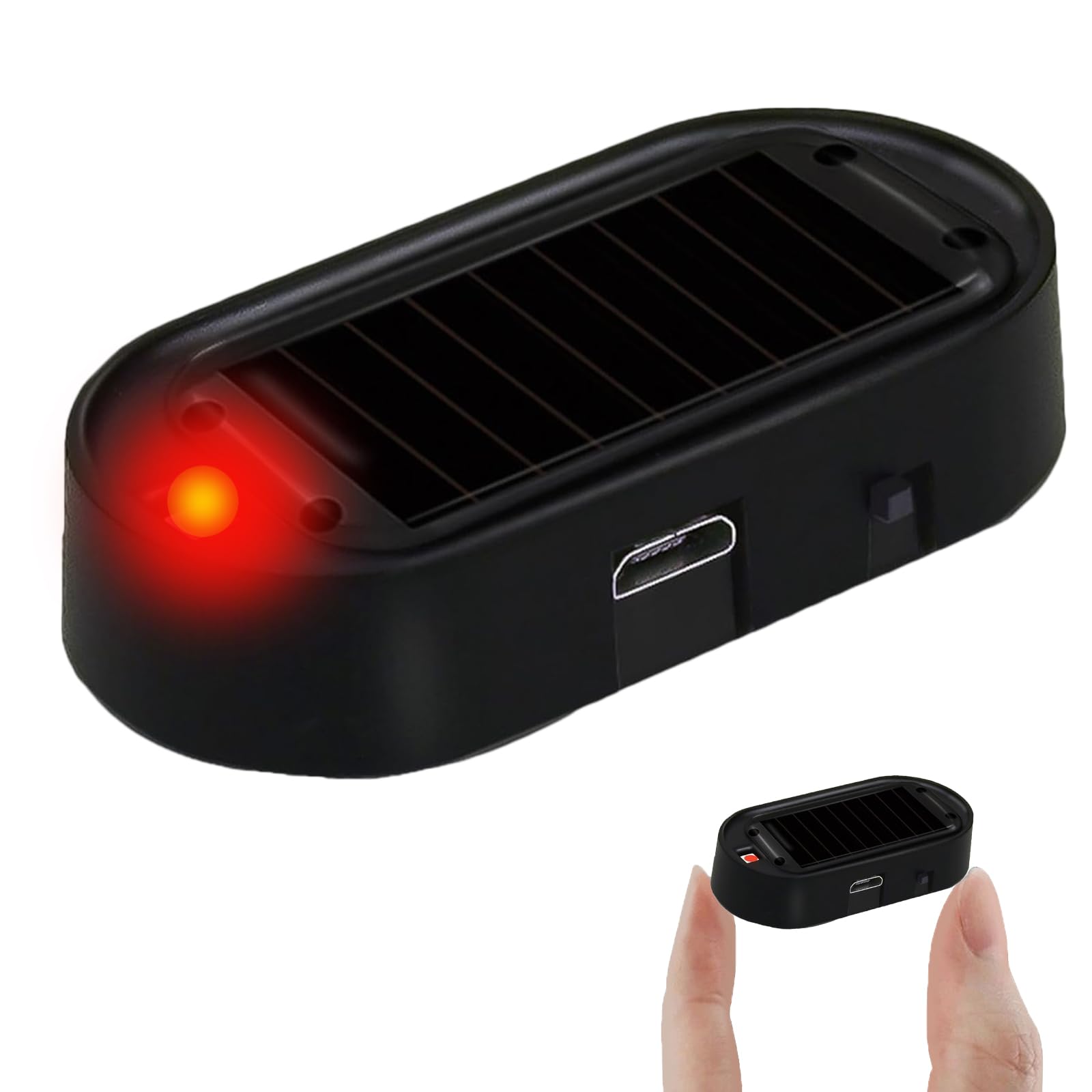 LED Light Car Alarm, Solar Alarm USB Simulated Alarm, Intelligent Sensor, Improve Van Safety