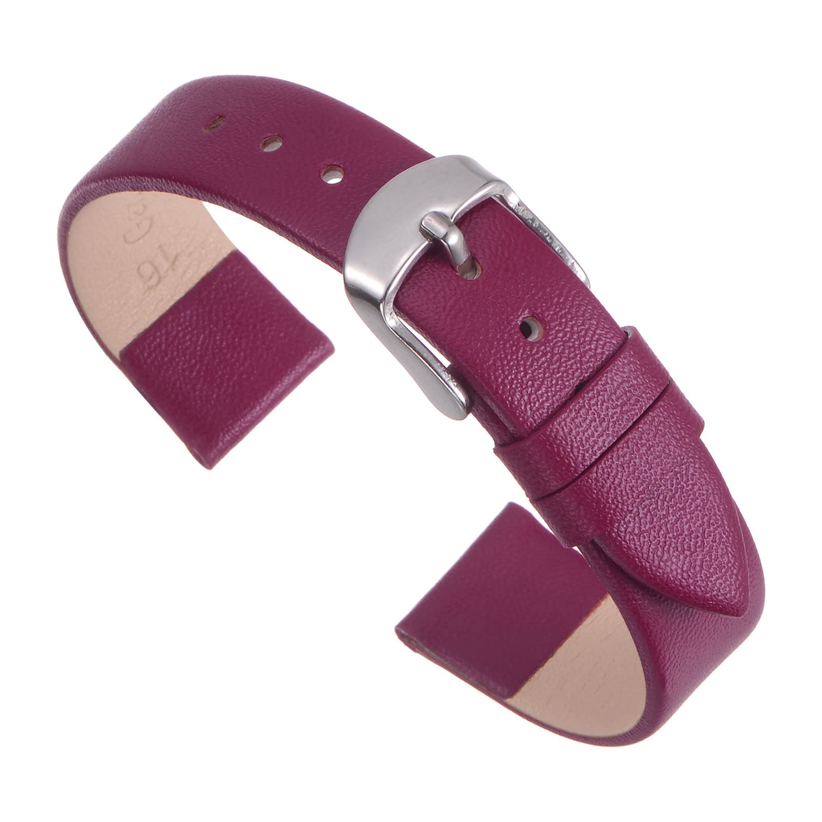 uxcellMulti-sizes Genuine Leather Band, Flat Thin Elegant Leather Watch Strap for Men and Women