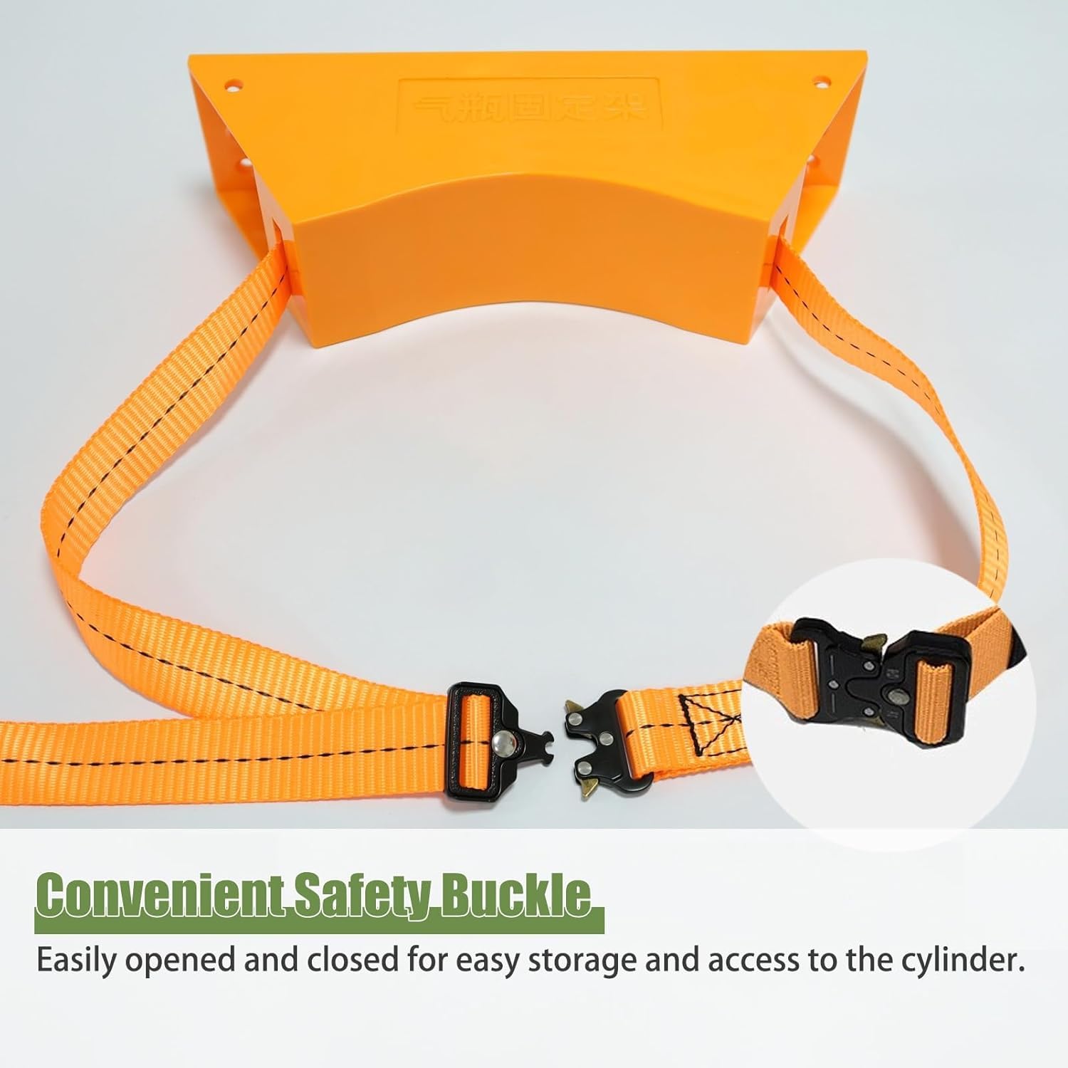 Soporte De Pared Ajustable De Alta Resistencia para Tanques De Gas - Solución De Almacenamiento Segura De Abs con Cadena - Ideal para Garaje, Cobertizo Y Uso En Exteriores Grey