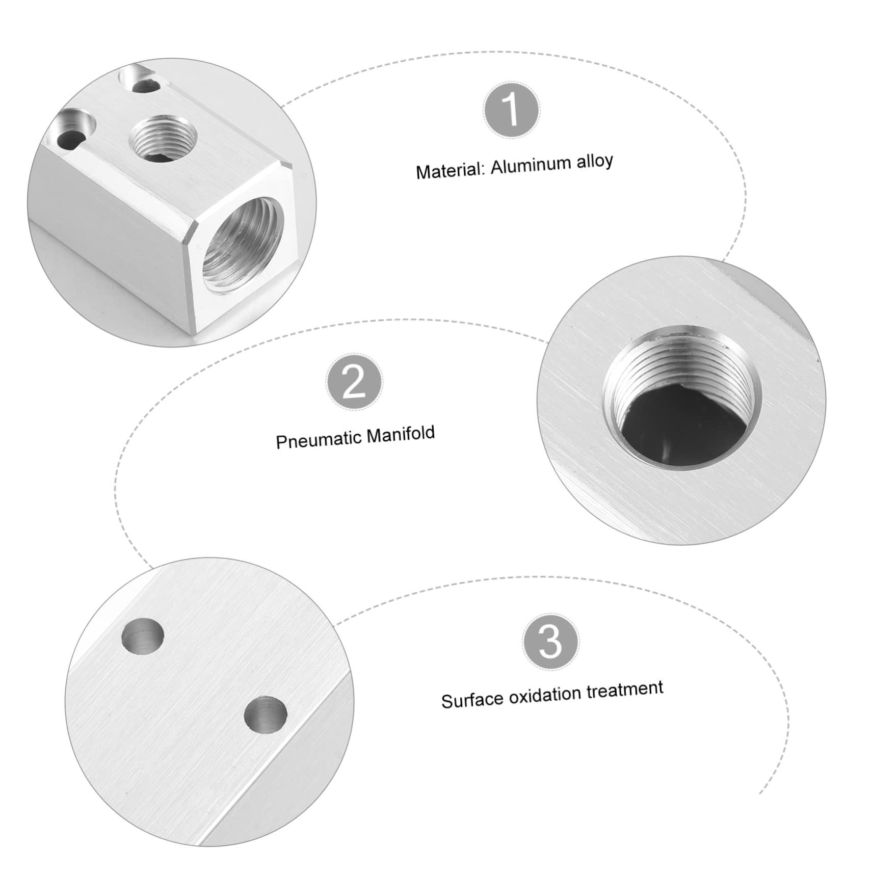 POPETPOP 2 Pezzi Connettore Tracheale Collettore Connettore Rapido Distribuzione Dell'Aria Tubo Flessibile Dell'Aria Collettore Raccordo Aria Collettore