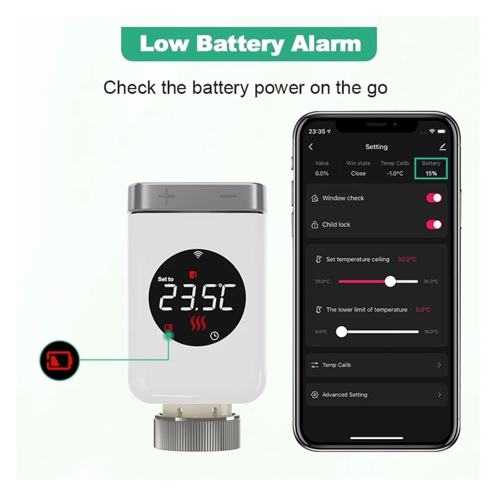 Inteligentny Siłownik Termostatycznego Zaworu Grzejnikowego Tuya Wifi Zawór Grzejnikowy TRV Termostatyczny OszczęDza Energię I Koszty Ogrzewania(TRV801W 6pcs)