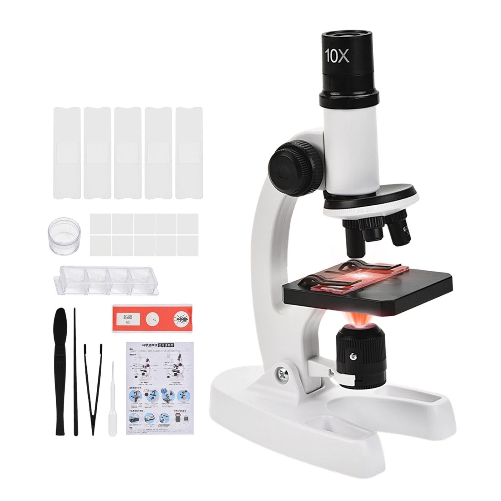 Microscopio per Bambini,Set Di Apprendimento Scientifico,Kit Scientifico Microscopio per Bambini - Per La Natura Attività All'Aria Aperta Casa Compleanni Progetti E Attività Didattiche