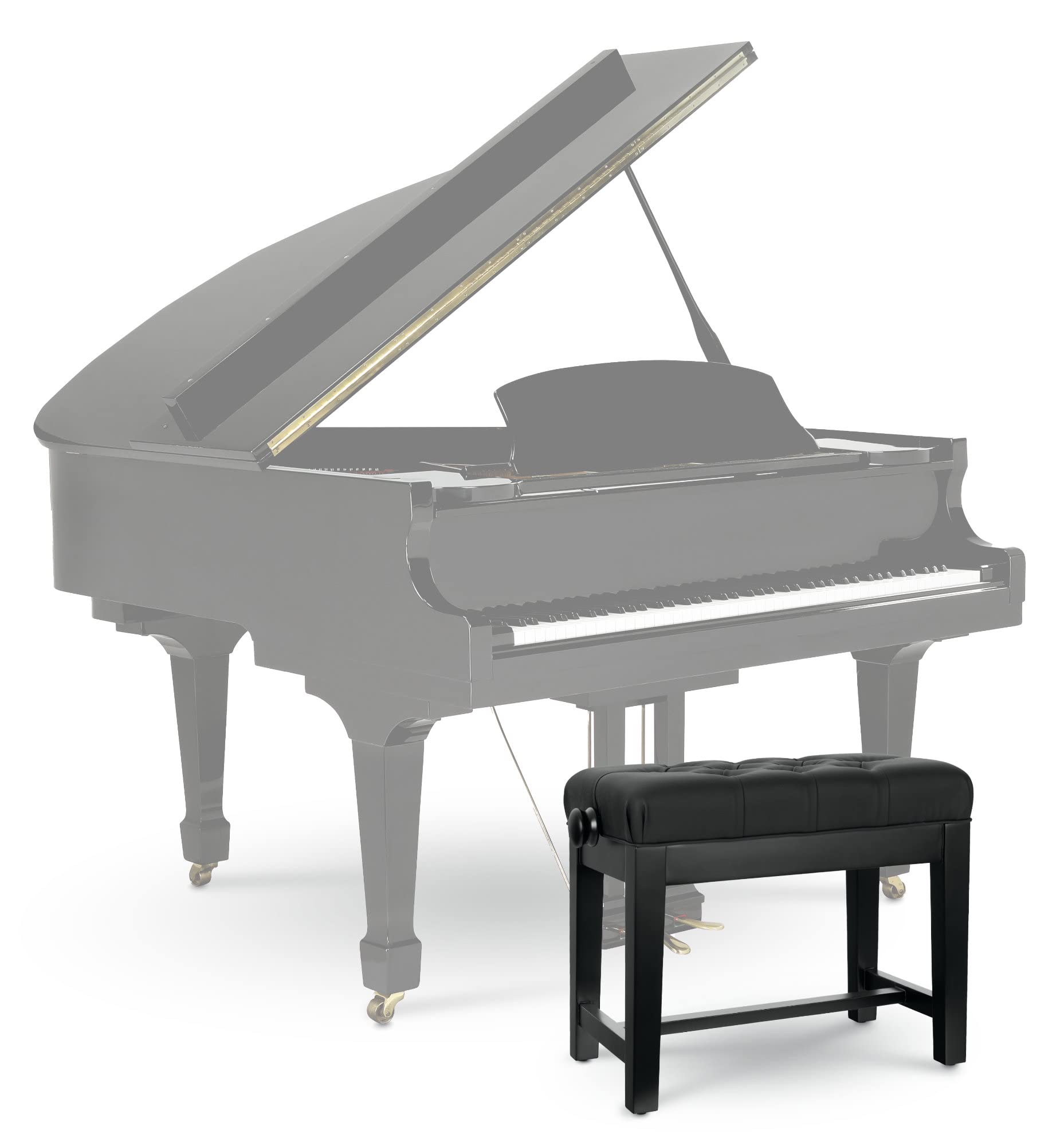 Classic Cantabile Panca per pianoforte Modello X nero opaco