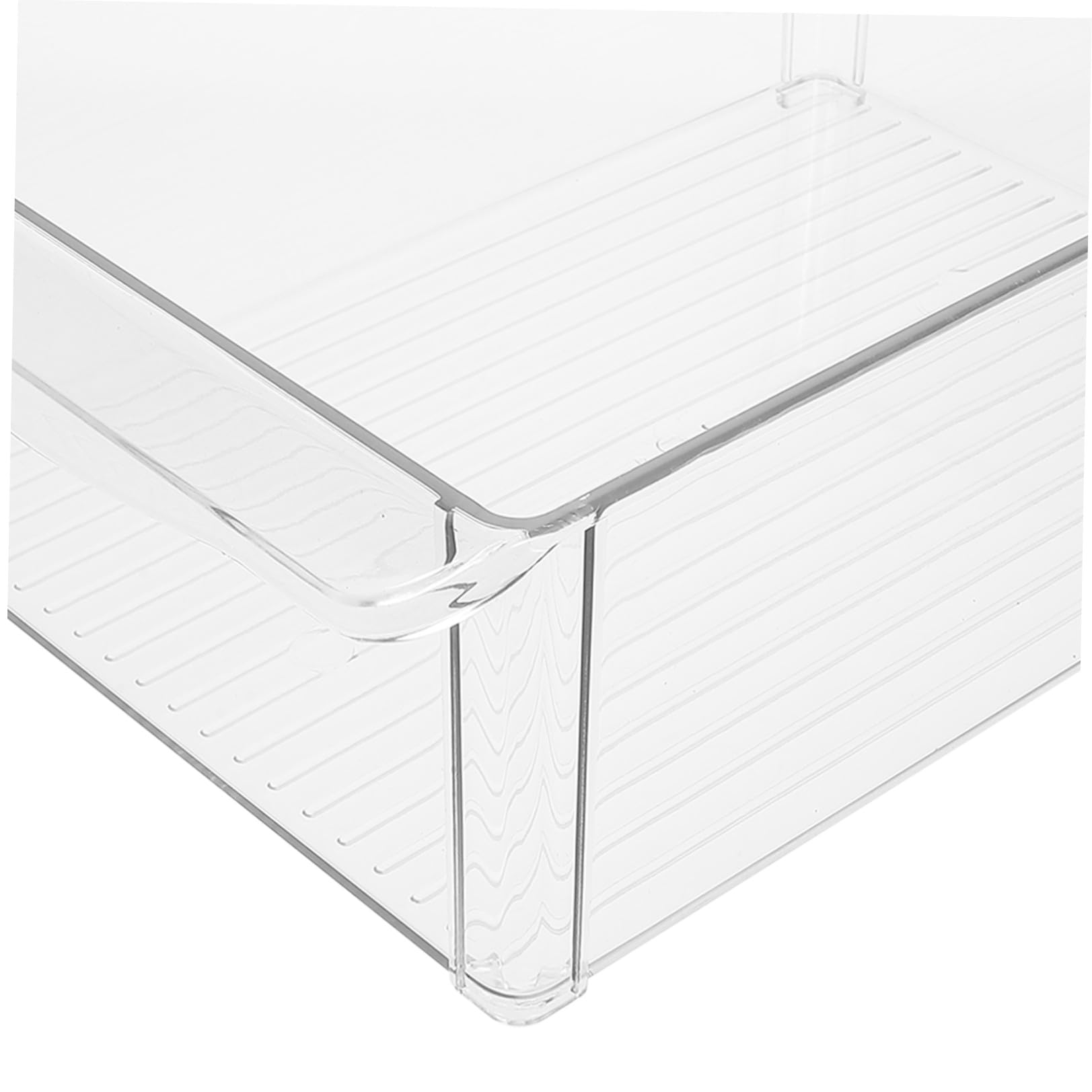 COLLBATH Contenedor de Almacenamiento para Alimentos Frescos Apilable de Plástico Blanco Tapa para Refrigerador y Cocina, Organizador y Práctico