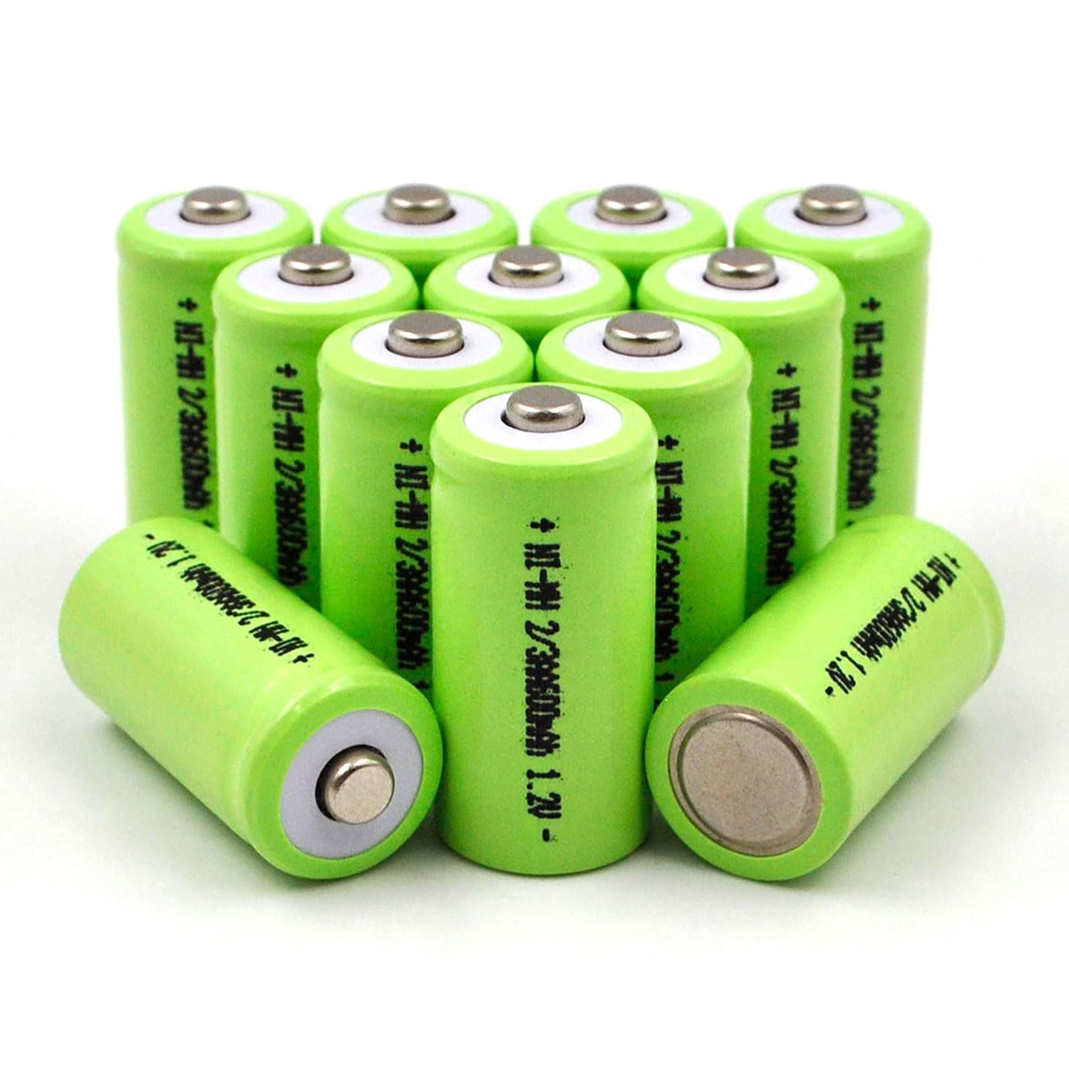 (12-Pack) 1.2V 600mAh 2/3AA Ni-MH Rechargeable Batteries for Electric Mopeds, RC Devices, Meters, Electric Tools, High Power Static Applications