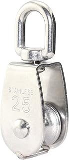 Lind Kitchen 1PCS Lifting Single Pulley Stainless Steel Heavy Duty Single Wheel Swivel Lifting Rope Pulley Block M25