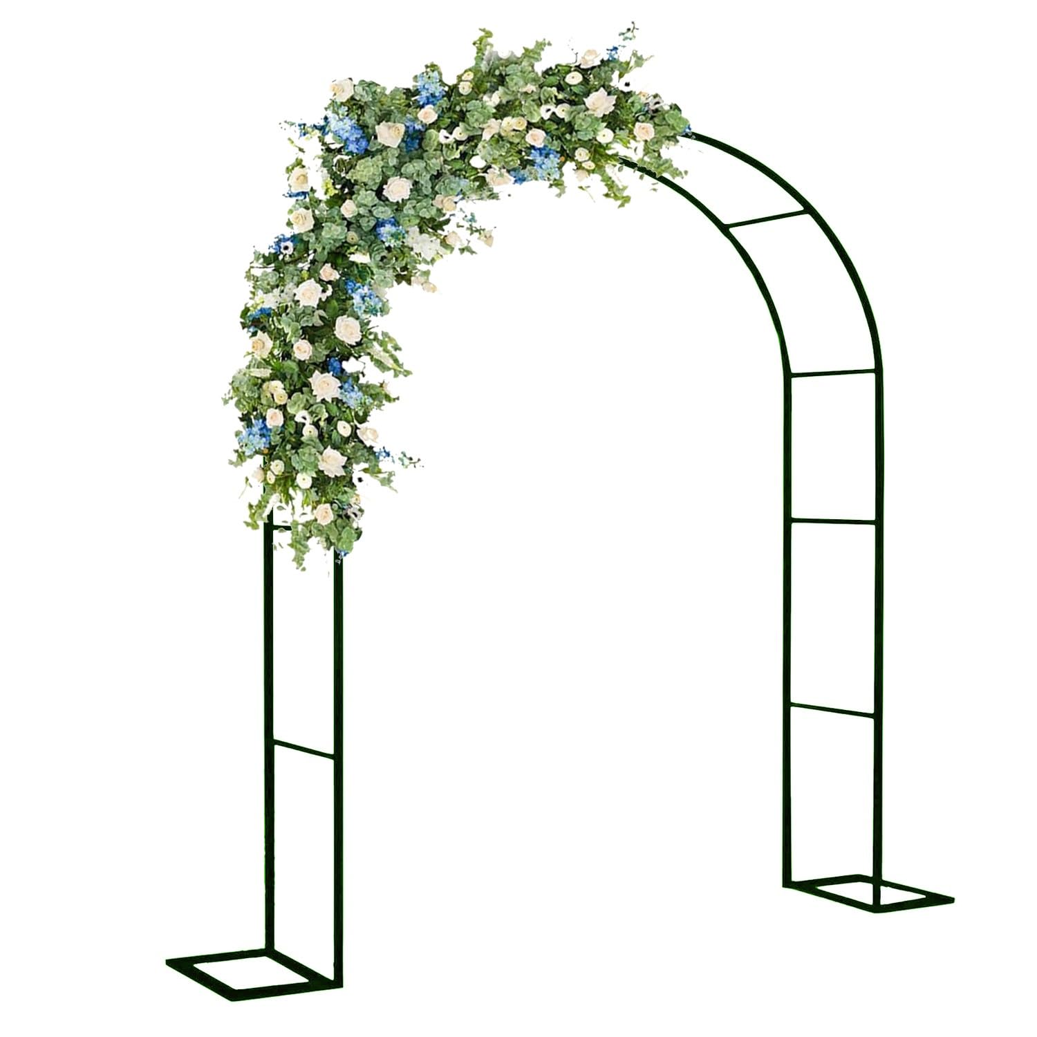 Metal Garden Arch Trellis for Climbing Plants Wedding Decor and Plant Support Green Large Size (280x220CM)