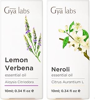 Lemon Verbena Essential Oil for Diffuser & Neroli Essential Oil for Skin Set - 100% Natural Aromatherapy Grade Essential O...