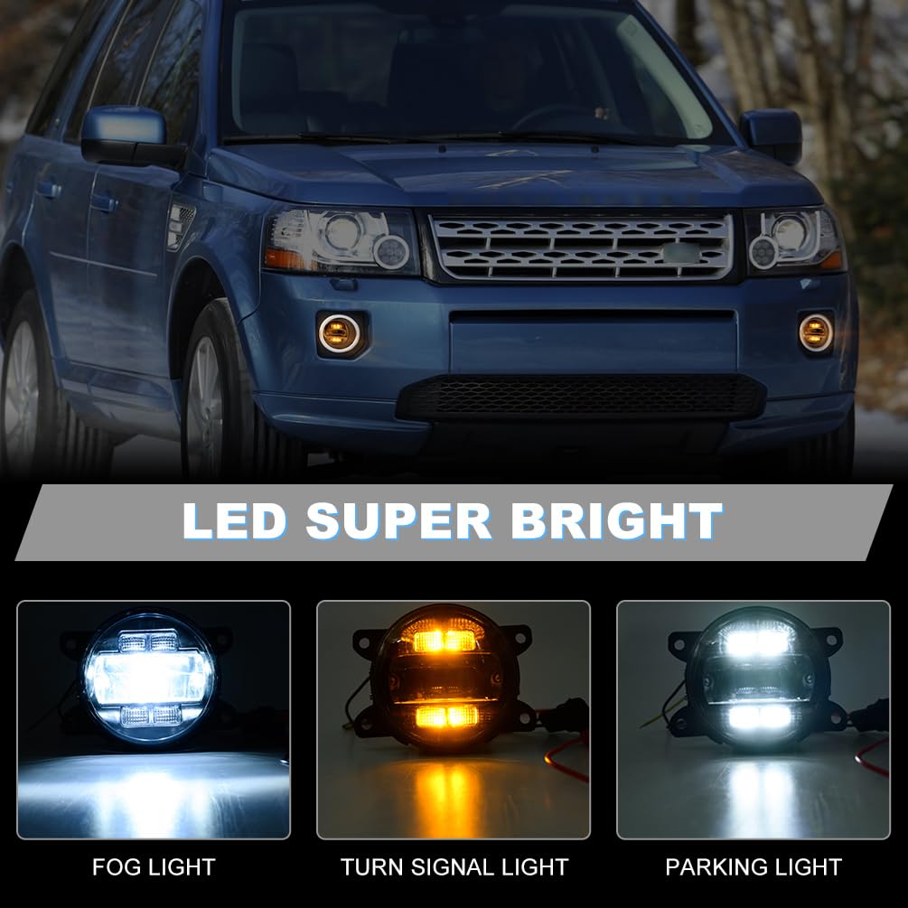 NJSBYL LED Fog DRL Lights for Range-R0ver L322/Sport L320 2010