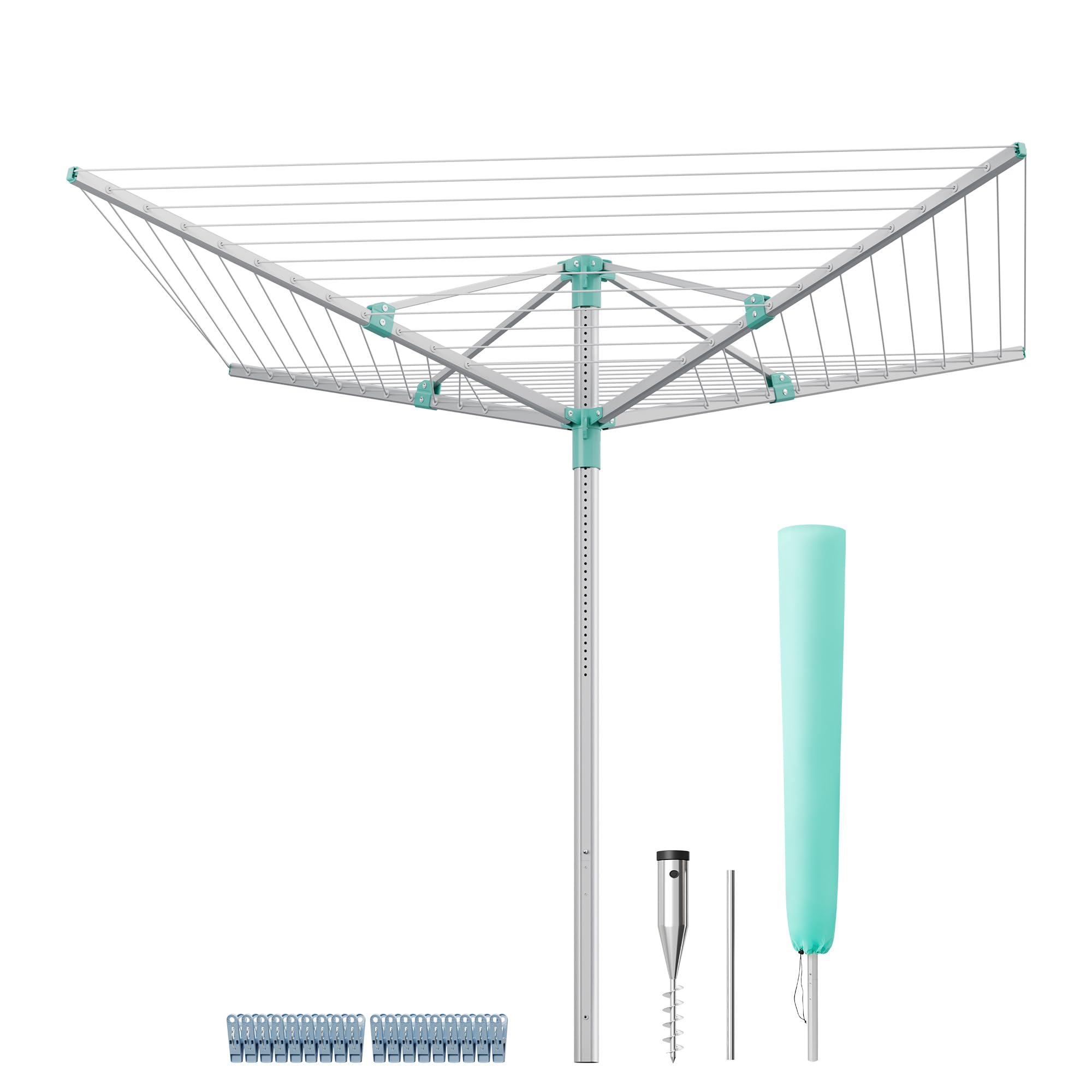 SONGMICS Umbrella Drying Rack – Retractable Clothesline