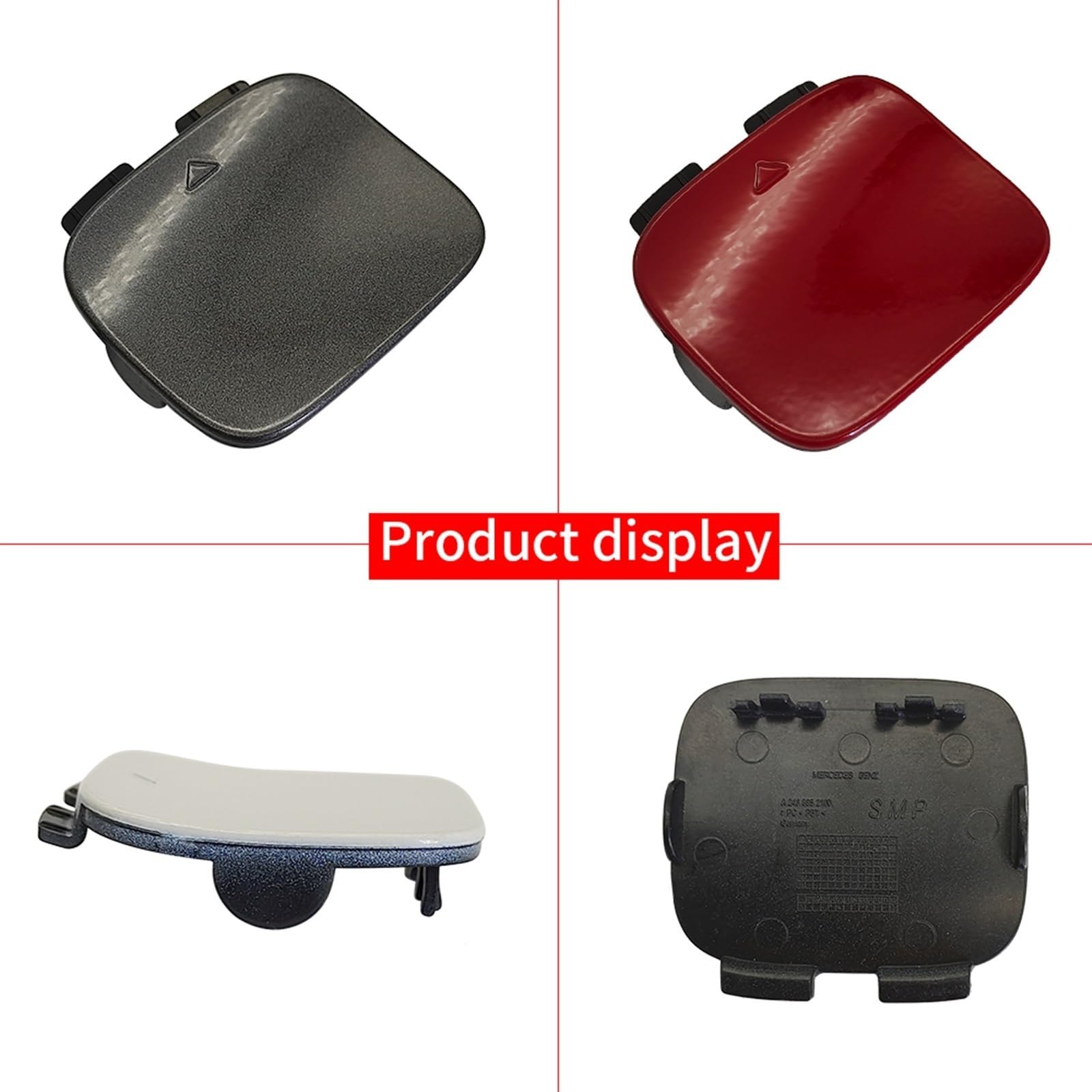 For Mercedes, W246 Sport Car Paraurti Posteriore Gancio di Traino Tappo Nero, for Benz, Classe B B180 B200 B220 B260 2014-2019 2468852100 Copertura del cappuccio dell'occhiello del gancio(Grey