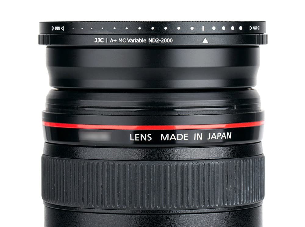 JJC Filtro ND variabile 49 mm (ND2 - ND2000) Filtro obiettivo a densità neutra regolabile, rivestimento a 18 strati vetro ottico HD per obiettivo fotocamera DSLR fotografia paesaggio