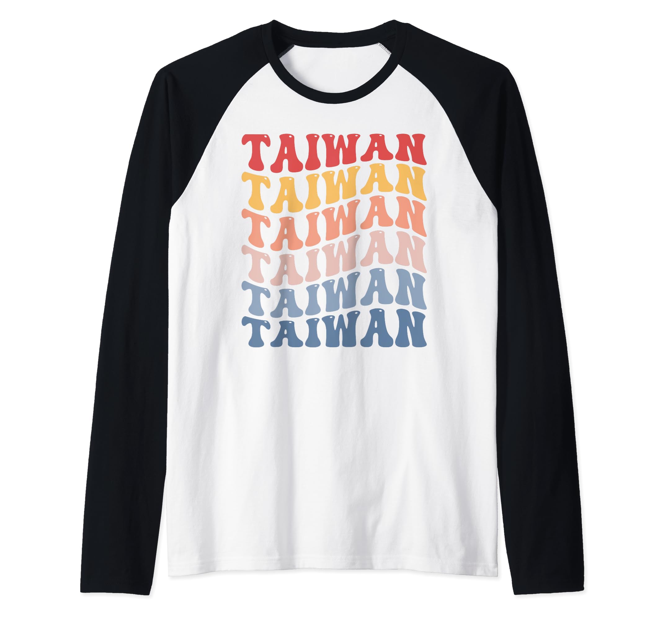 Taiwan Groovy Retro Taiwanese Raglan Baseball Tee