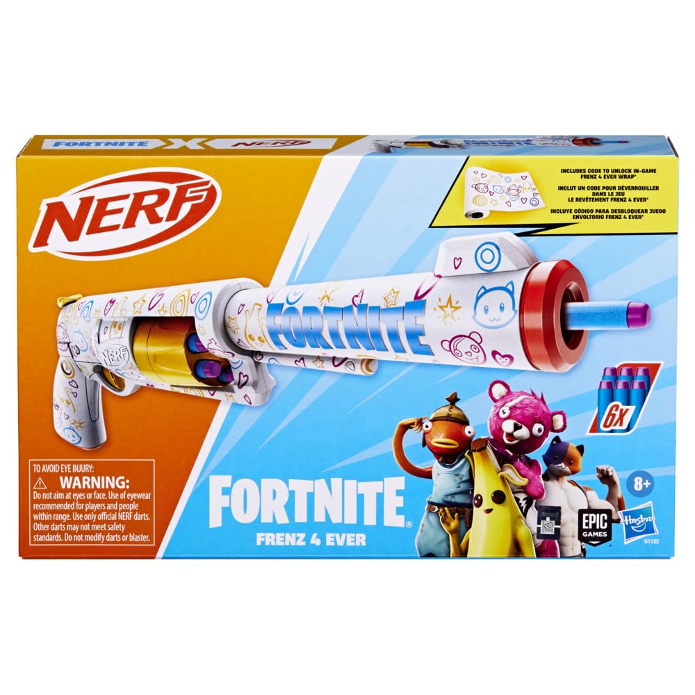 Lanzador Nerf Fortnite Frenz 4 Ever 6 Dardos | Meses sin interés