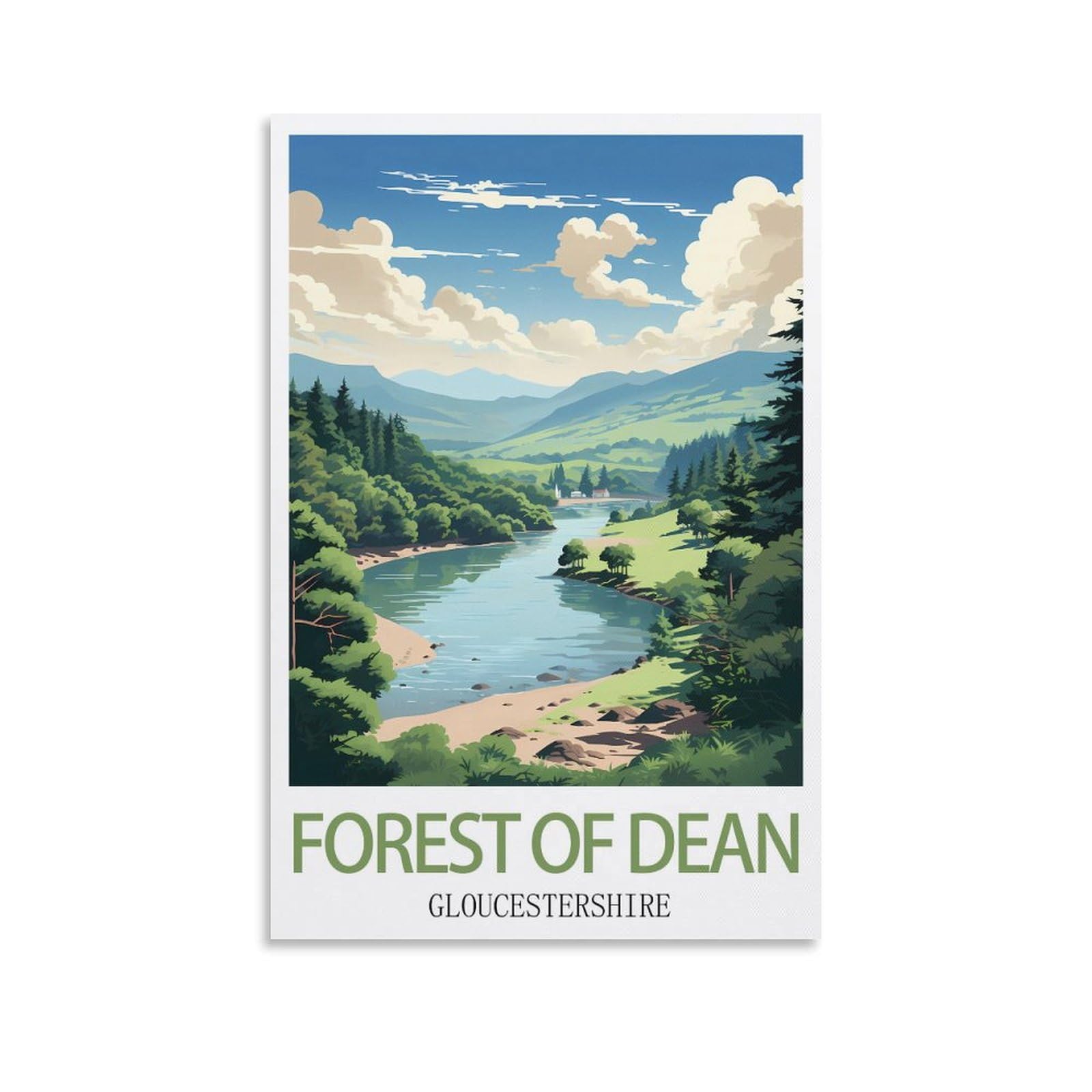 Vintage Metal Tin Signs,Forest of Dean Gloucestershire,Garden & Kitchen Poster, Inspirational Sign Home Wall Art Decor for Home Kitchen Bar Club Decoration 15x30cm