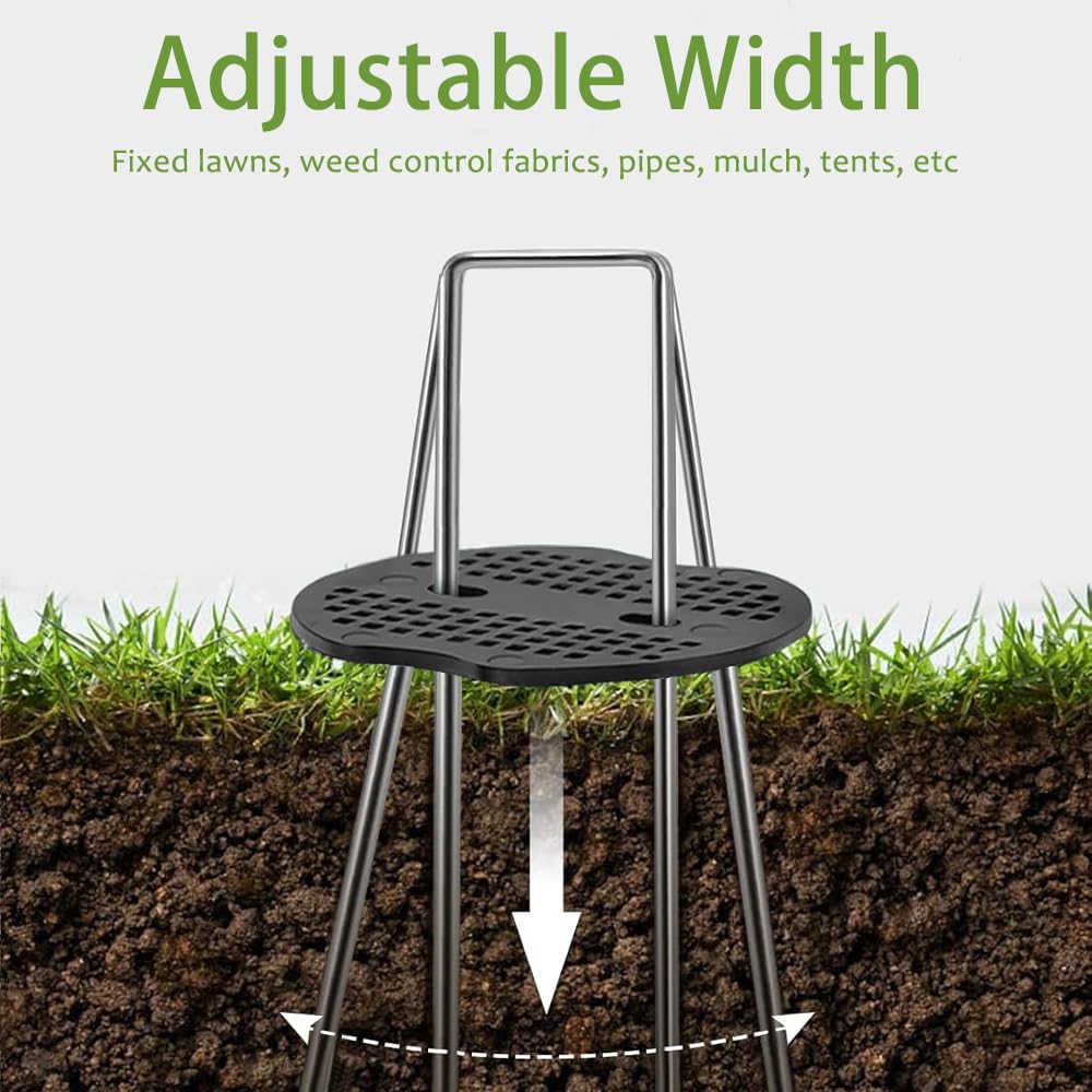 100 Piquetas+100 Arandelas+1recoger Gancho+1 martillo,Clavijas de Jardín en Forma de U,Estacas de Jardín Antirust,Clavos Jardín,Grapas Césped Artificial,Grapas de Jardín para Malla Antihierbas