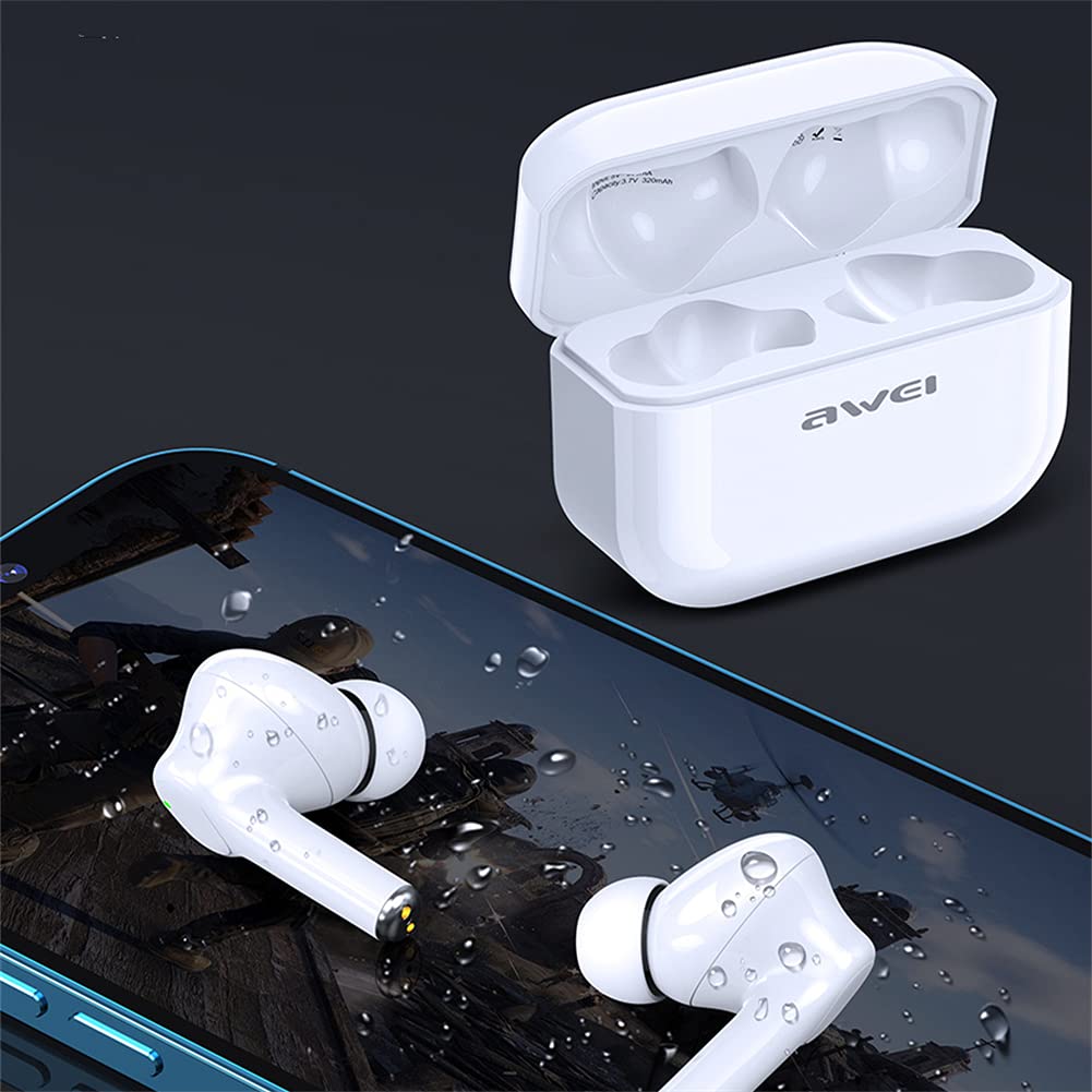 Bezprzewodowe słuchawki douszne z mikrofonem, słuchawkowym zestawem słuchawkowym, słuchawki Bluetooth 5.0 w uchu z obudową ładowania, do pracy, sportu, gry