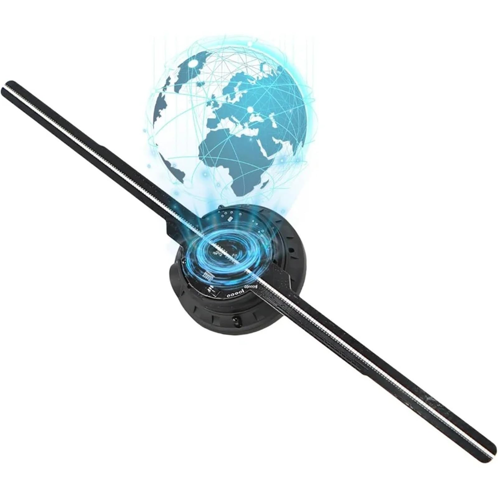 42cm 3D Holographic Fan WiFi Remote Custom Icons DIY Video Logo LED Neon Lights Rotating Display AD Projector