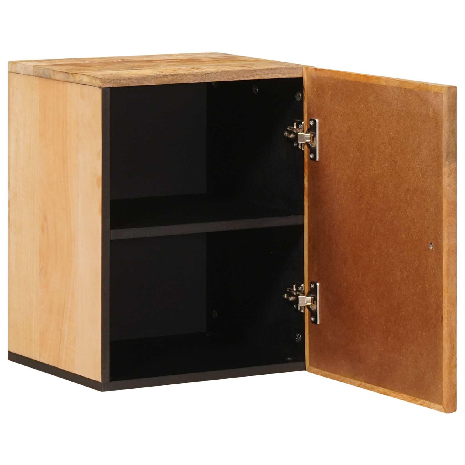 Hängeschrank Badezimmer Braun 38 x 33,5 x 48 cm | Massives Mangoholz, minimalistisches Design, Wandbefestigung, für Handtücher und Kosmetik