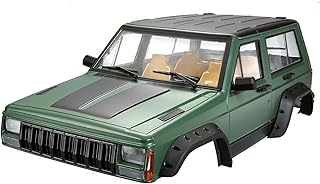 INJORA Olive Green Painted Hard Plastic 313mm Wheelbase Cherokee Body Car Shell for 1/10 RC Crawler Axial SCX10 & SCX10 II 90046 90047