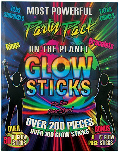 DM Merchandising Inc. Glow Stick 200 Pieces Party Pack with Connectors