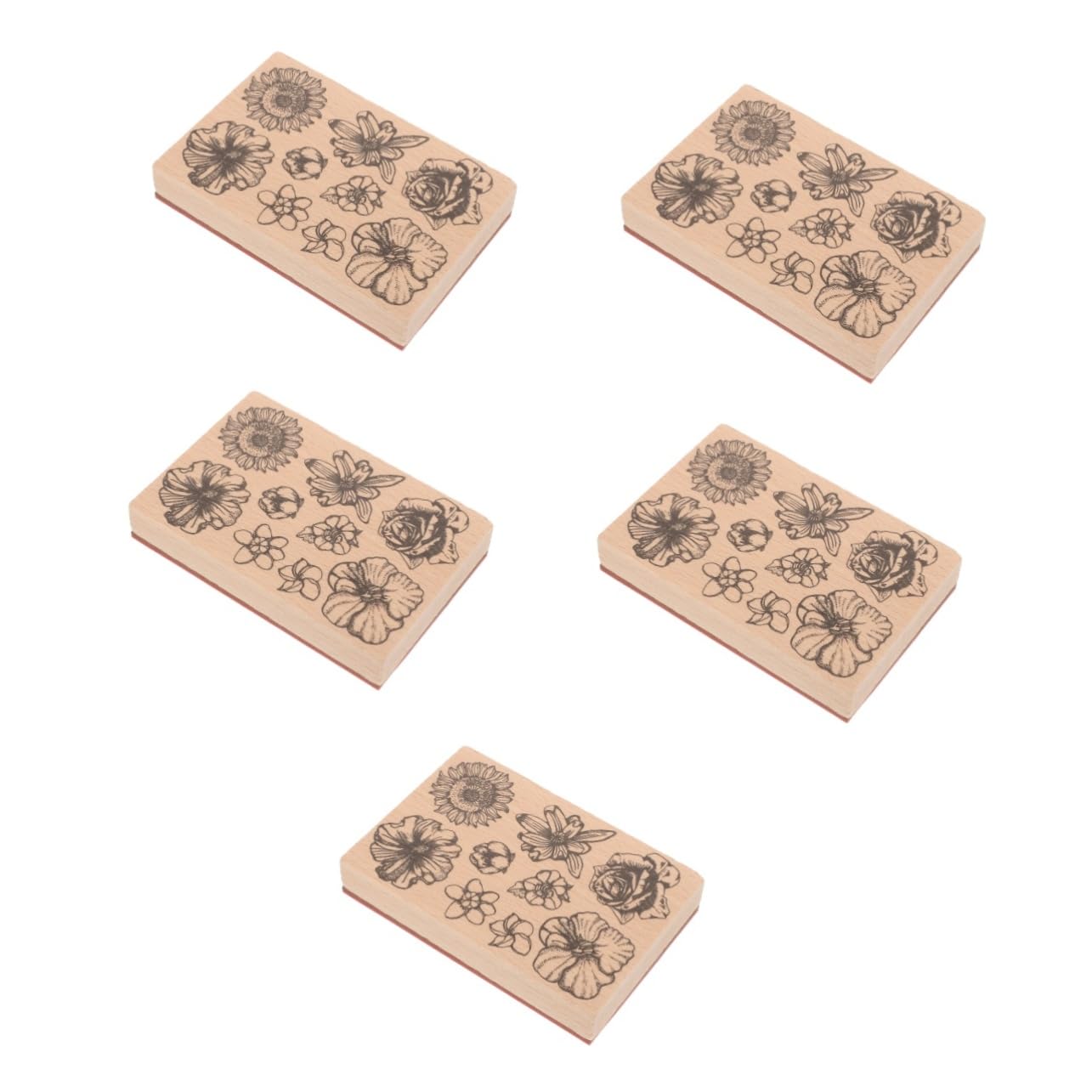 NUOBESTY 5pezzi Timbratura Timbri Decorativi Per Journal Scrapbooking e Crafting Multi- Per Decorazioni Artigianali e Biglietti Personalizzati