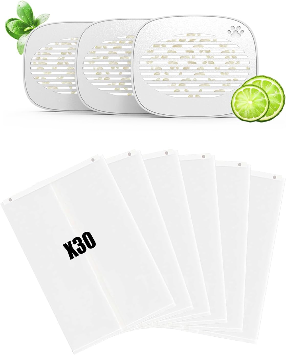 3Pcs Robertet Fragrance Boxes and 30pcs Cat Litter Bags for PetSnowy Snow+ Automatic Cat Litter Box