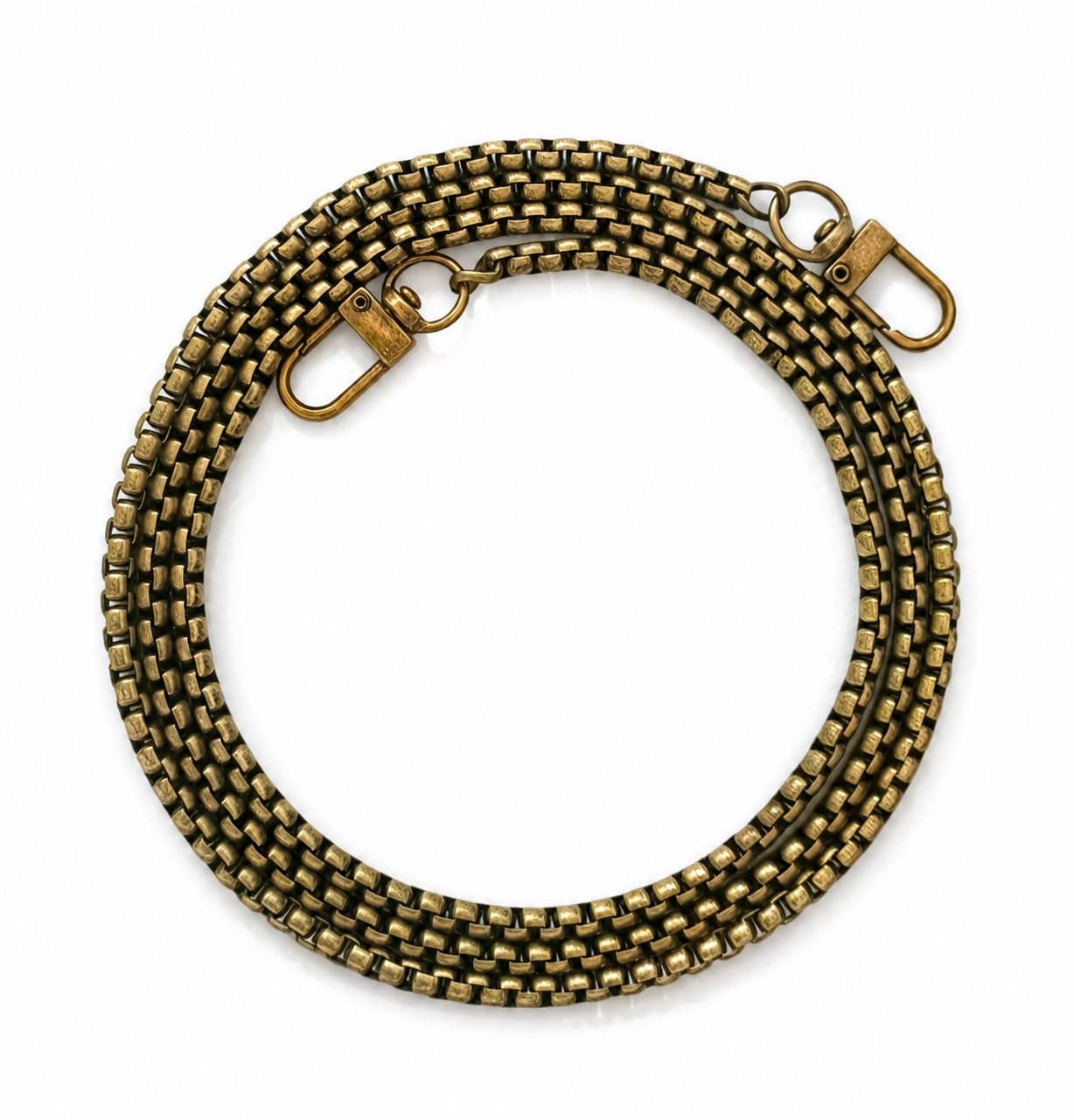Tia Premium Purse Shoulder Bag Chain Strap Handle, Handbag Purse Chain Replacement, Purse, Clutch Making, Replacement, Decoration & DIY (Bronze Box Chain with Swivel Hook-110Cm-1Pc)-image-40