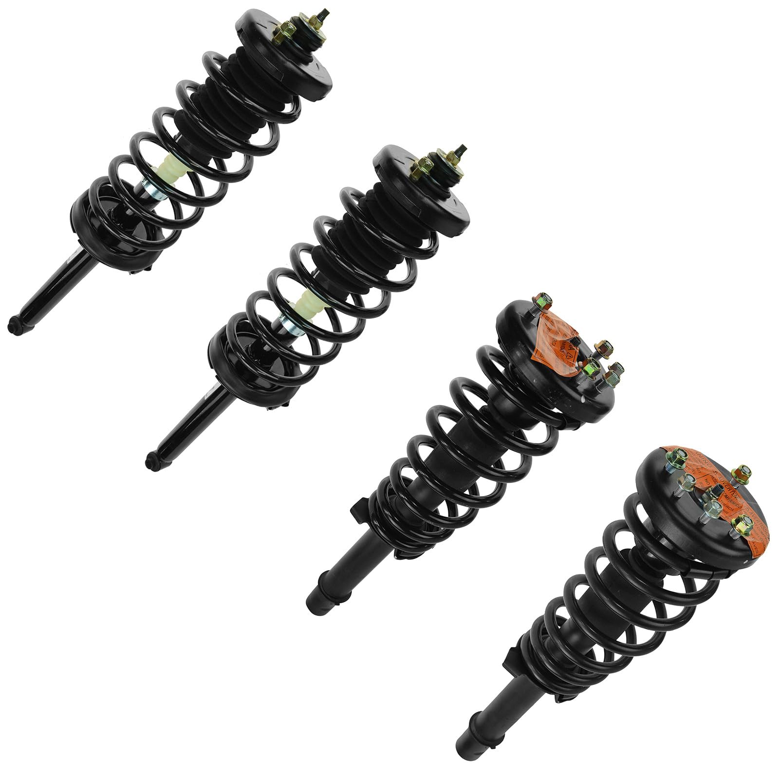 TRQ Front and Rear Strut &amp; Coil Spring Assembly Set Driver &amp; Passenger Sides Compatible with 01-03 Acura CL