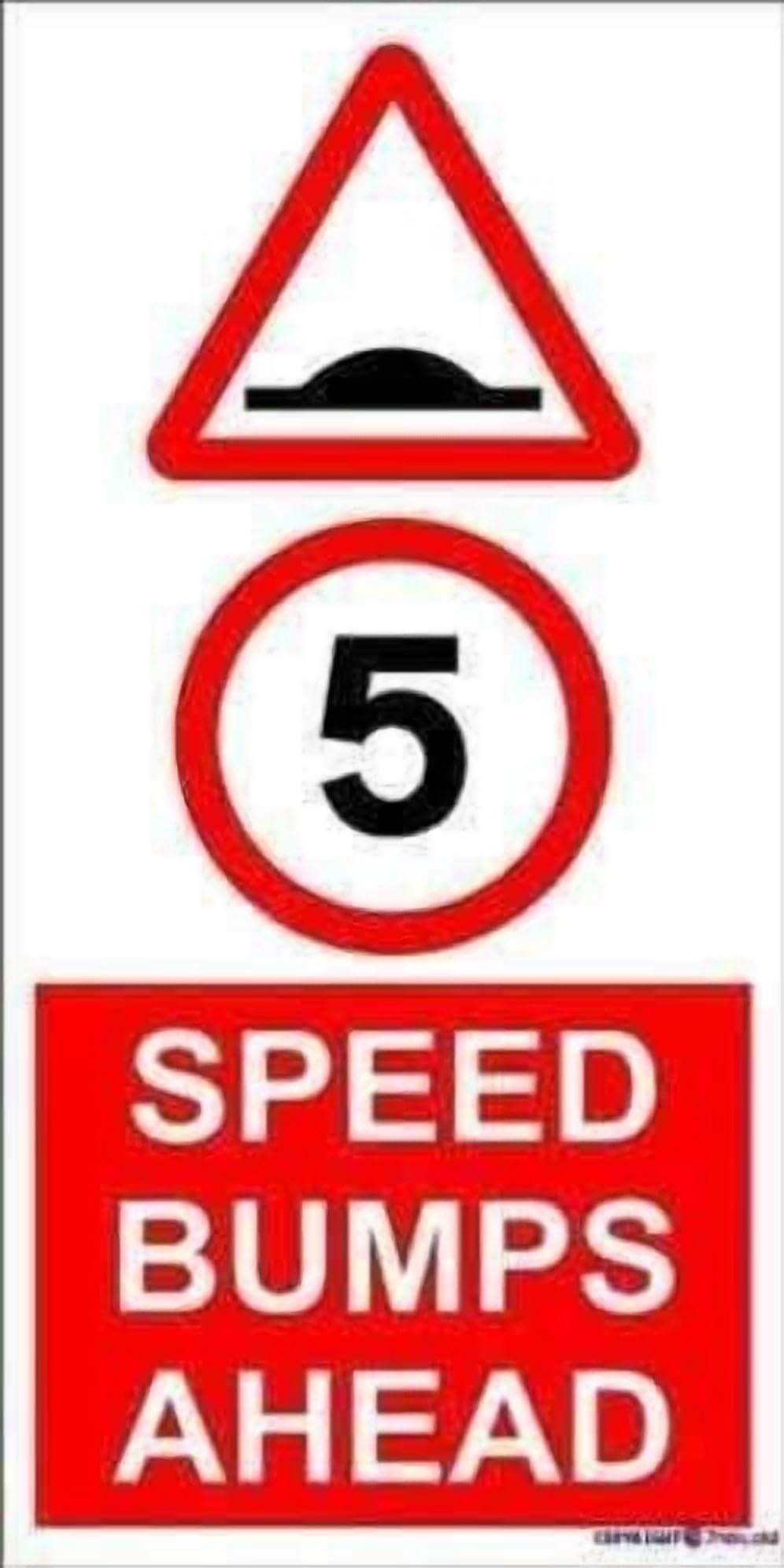 (2-Pack) Warning Metal Tin Signs -Speed Bumps Ahead. Road Hump Humps Wall Decor Outdoor Industrial Sign 12x8 Inches Warning Signs Prompt Signs