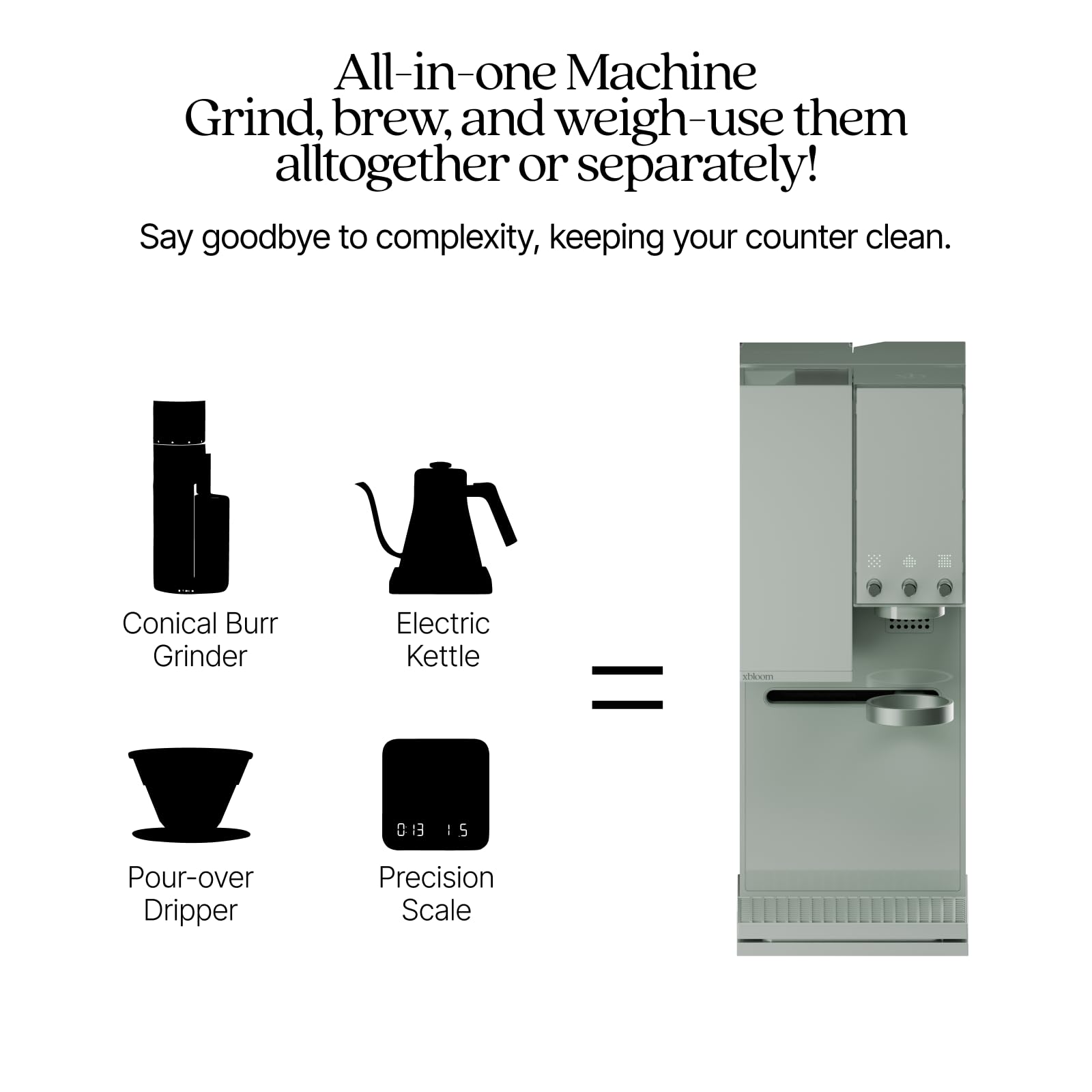 xBloom Studio - The Ultimate Coffee Machine – Drip Coffee Maker (Sage Green)
