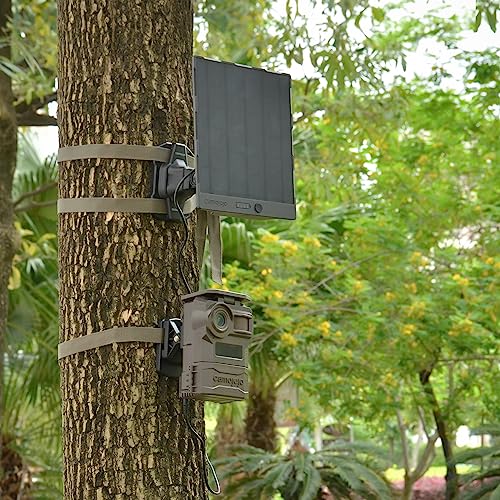 Camojojo-Trail-Cameras-Mounting-Bracket-with-14-20-Threaded-Insert-360Rotating-Adjustable-Holder-for-Outdoor-Hunting-Gear-Accessory-Game-Camera-Holder-Monitor-Stand-Hunting-Camera-Kit