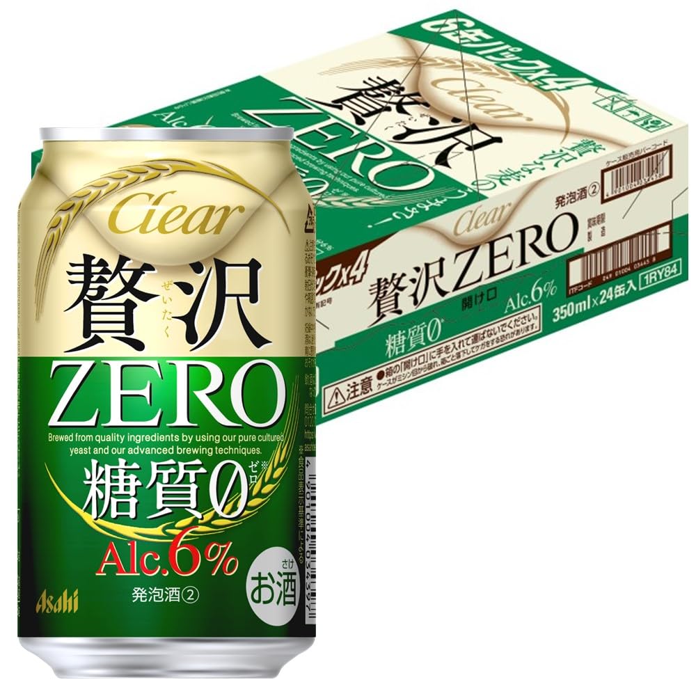Amazon.co.jp: クリアアサヒ 贅沢ゼロ 缶 350ml 6缶パック×4 350ml