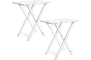 2 Pcs Clear Tray Table