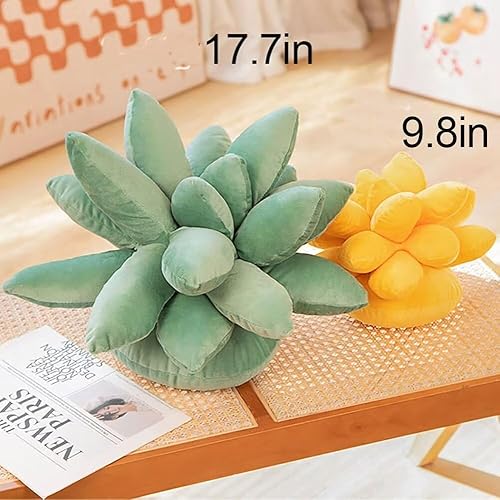 Miniatura 7 de Almohada 3D suculenta con forma de flores, almohada con forma de cactus, almohada estética almohada de felpa novedosa